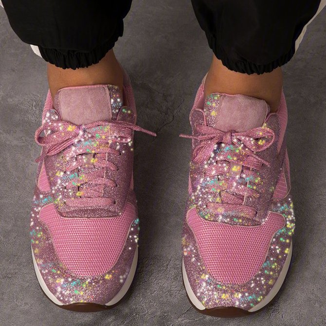 muffin rhinestone new crystal platform sneakers