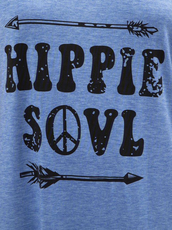 Hippie short sleeve T-shirt dress