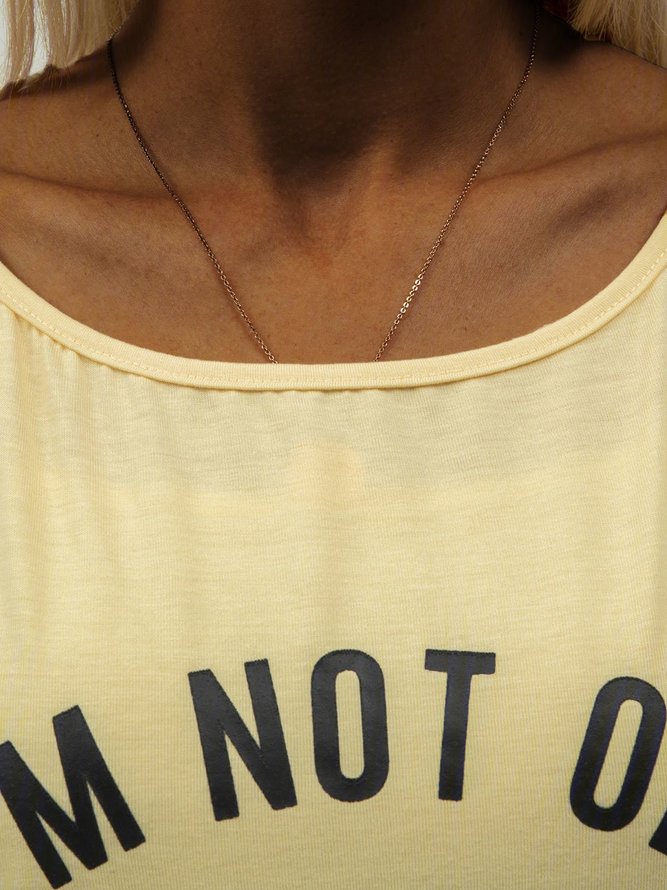 Short Sleeve Printed Crew Neck Top