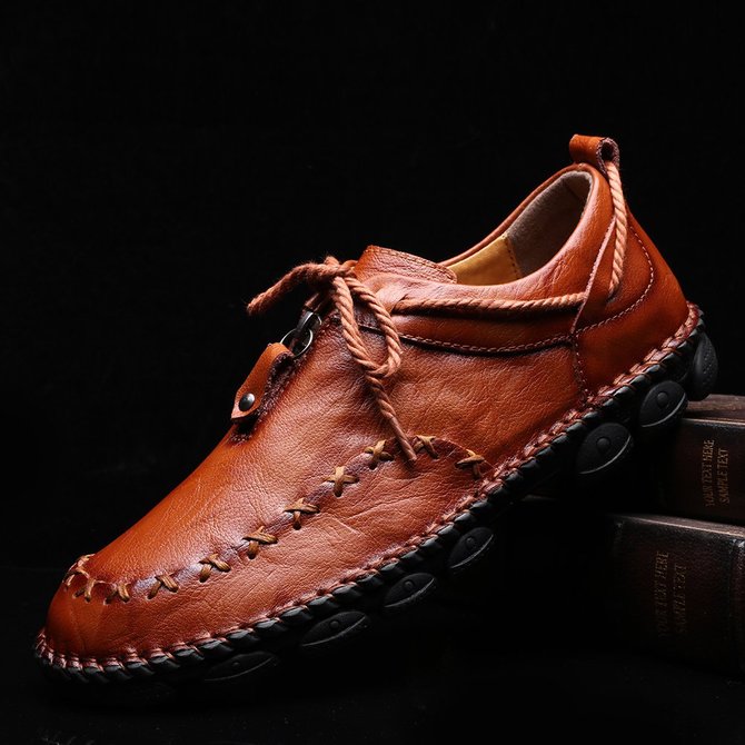 Men Large Size Nonslip All Season Leather Casual Shoes