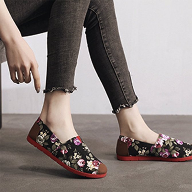 Pi Clue Flat Heel Flats Shoes Women Pink Flat Heel Casual