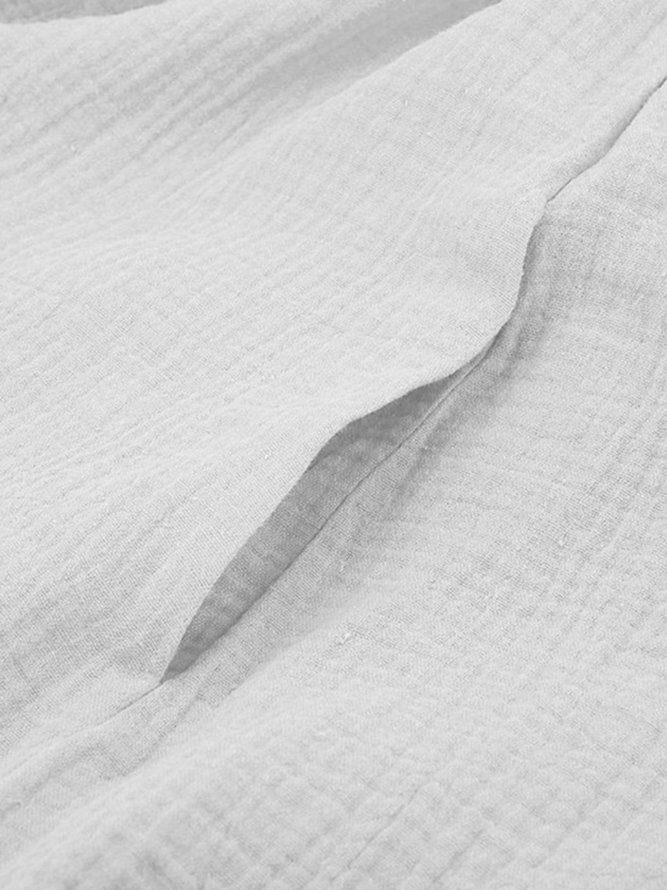 Long Sleeve Cotton Casual Dress
