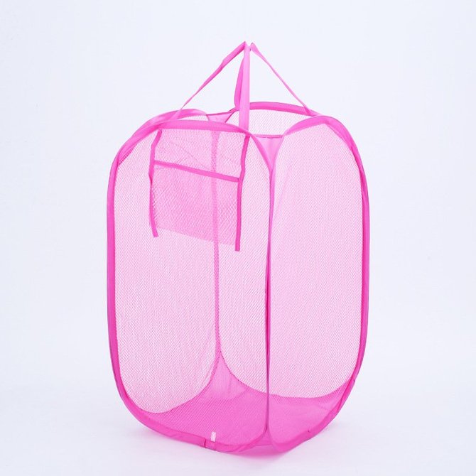 Color Net Foldable Laundry Basketss