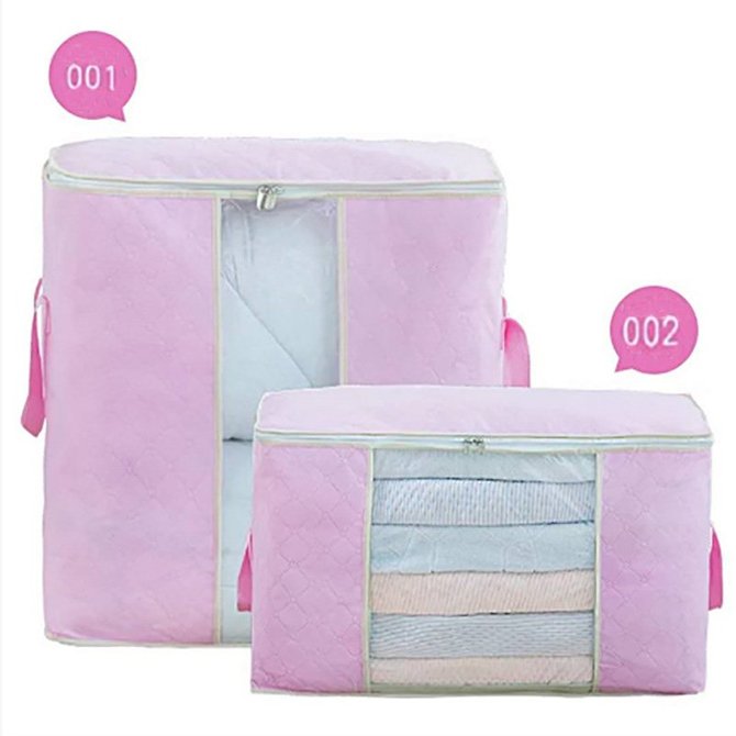 Non-woven bamboo charcoal moisture-proof quilt bag creative household goods toy clothing storage bag storage bag