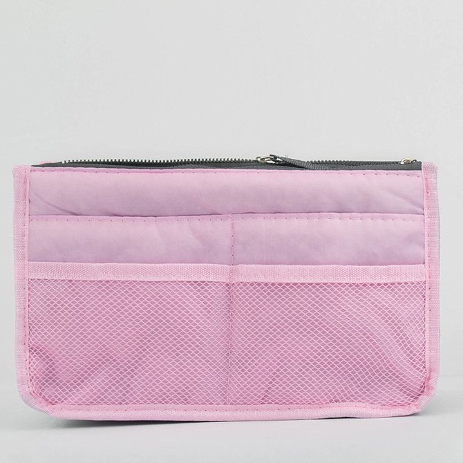 Multifunctional Cosmetic Bag Double Zipper Bag Middle Bag Toiletry Bag Storage Bag
