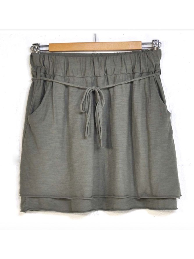 Summer casual vintage elastic skirt