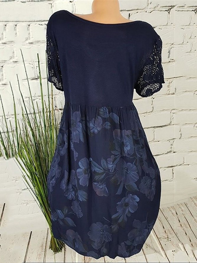 Casual Floral Weaving Dress