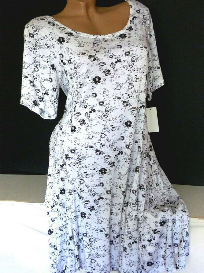 Cotton-Blend Casual Weaving Dress