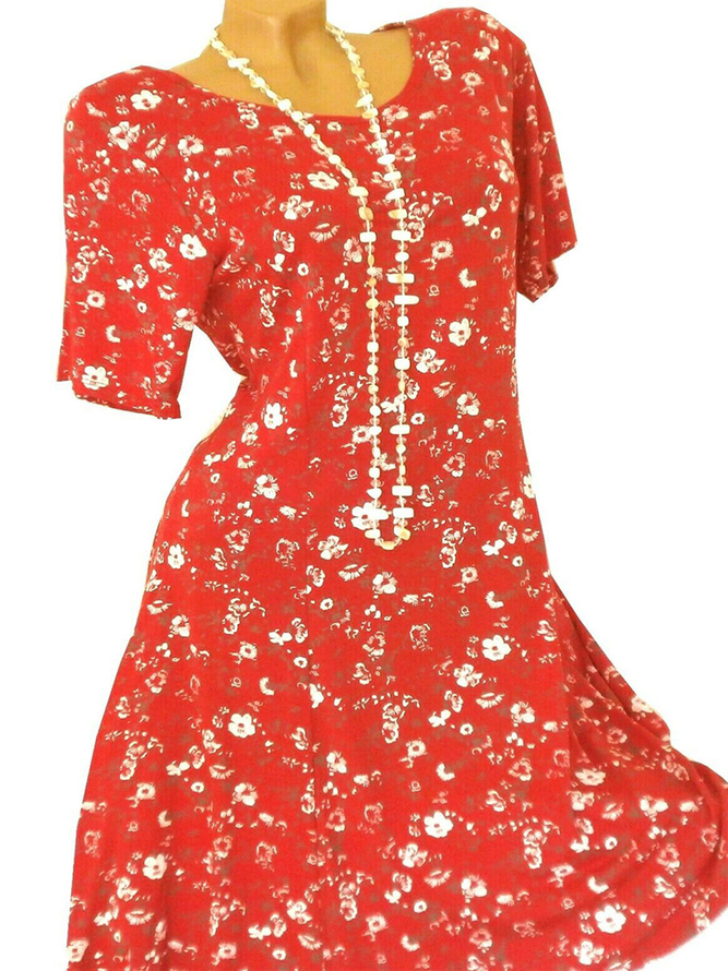Cotton-Blend Casual Weaving Dress
