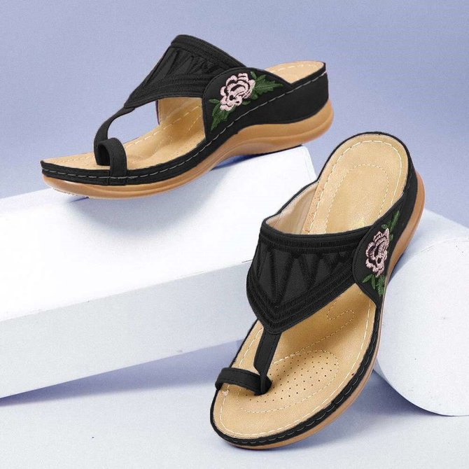 Embroidery Summer Sandals