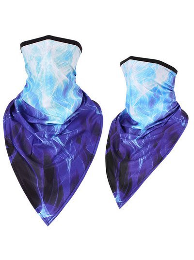 Ear type multi-functional ice triangle scarf printing mask Hair Accessory