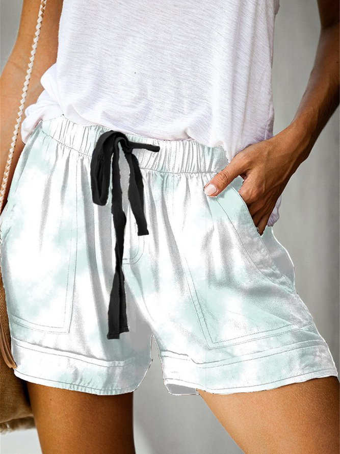 Holiday Ombre/tie-Dye Drawstring Shorts