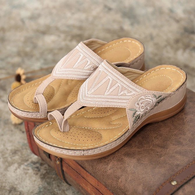 Embroidery Summer Sandals