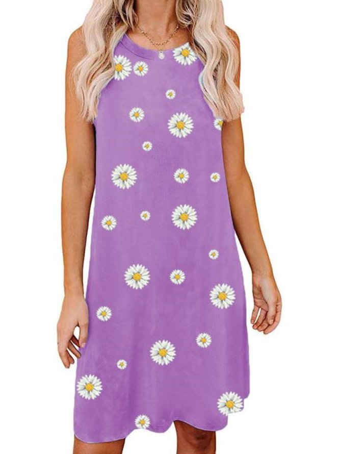 Sleeveless Casual Knitting Dress