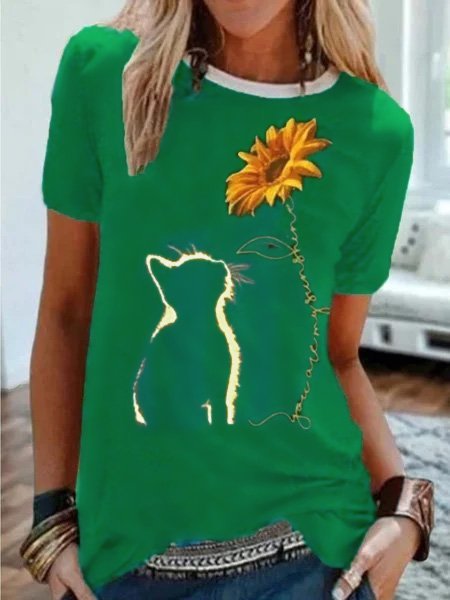 Round Neck Short Sleeve T-shirt