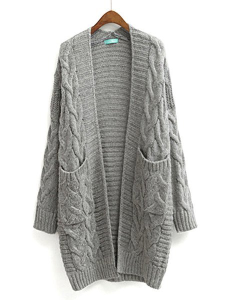 Casual Long Sleeve Sweater Knit coat