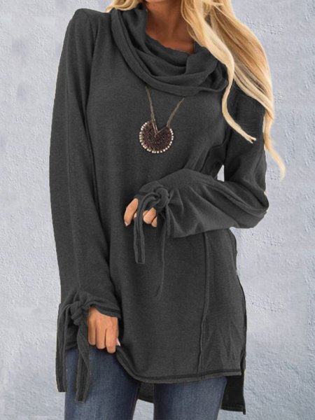 Casual Cowl Neck Top