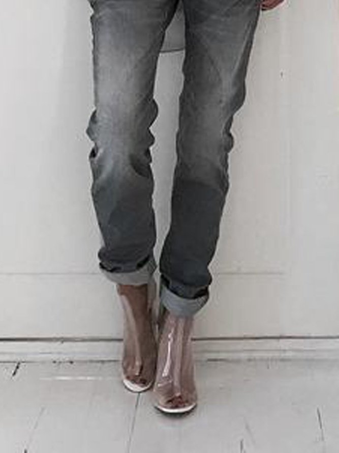 Gray Shift Denim Casual Jeans Jeans