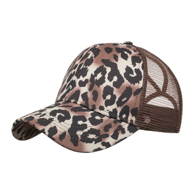 thumbnail image 2 of Silva Lining Women's Leopard Print Baseball Cap - Ponytail Hole & Western Style Designs 2 of 12