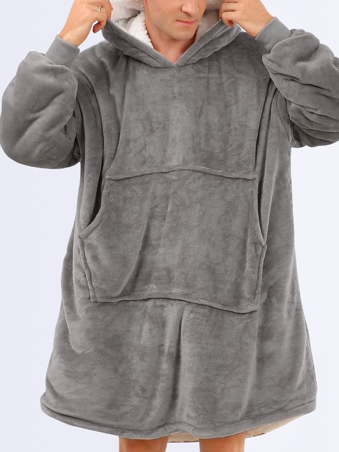Flannel Warm Cosy Comfy Oversized Wearable Giant Sweatshirt Throw for Women Girls Adults Men Boys Kids Big Pocket