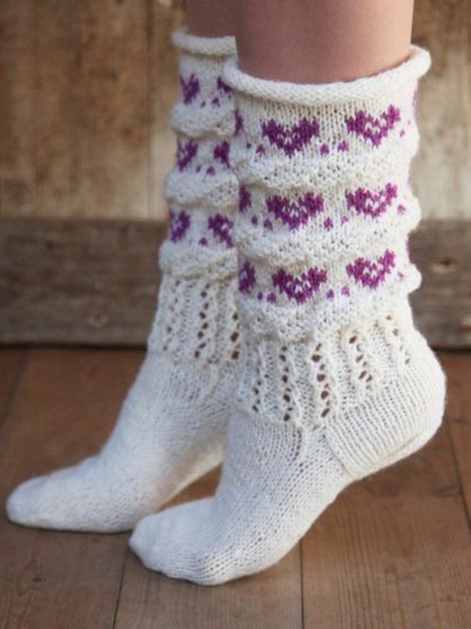 White Fall&Winter knitted Underwear & Socks roselinlin
