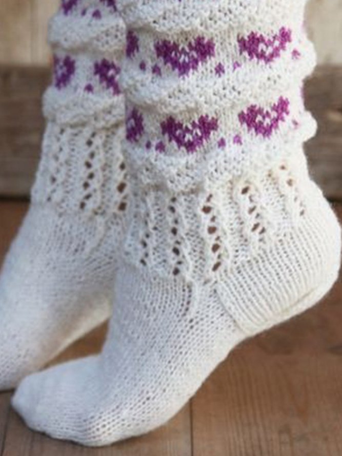 White Fall&Winter knitted Underwear & Socks roselinlin