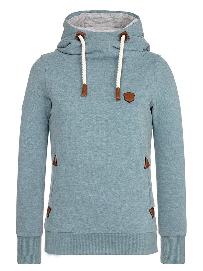 Blue Hoodie Casual Sweatshirts | roselinlin