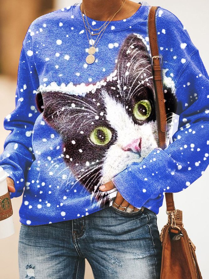 Christmas cat Sweatshirts
