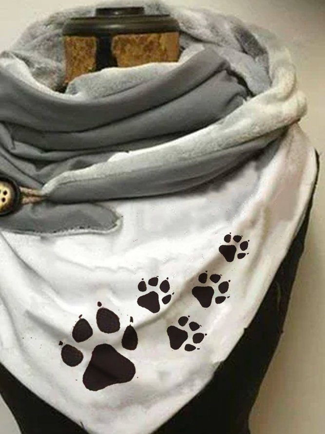 Casual Autumn Cat Printing Daily Best Sell Windproof Polyester Cotton Scarf Scarf for Women