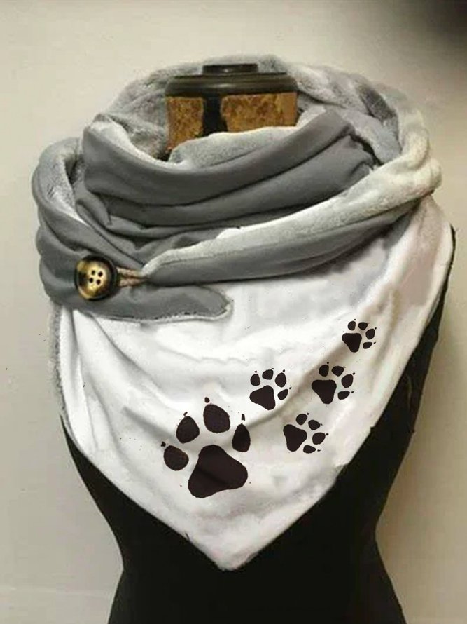 Casual Autumn Cat Printing Daily Best Sell Windproof Polyester Cotton Scarf Scarf for Women