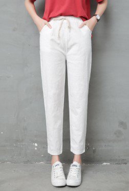 Cropped harem Pants Solid Casual Pants