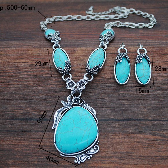 Turquoise jewelry set roselinlin