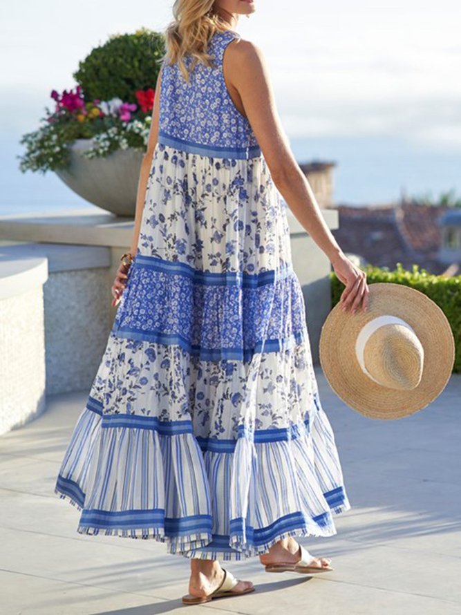Sleeveless Casual Boho Weaving Dress Holiday Dress