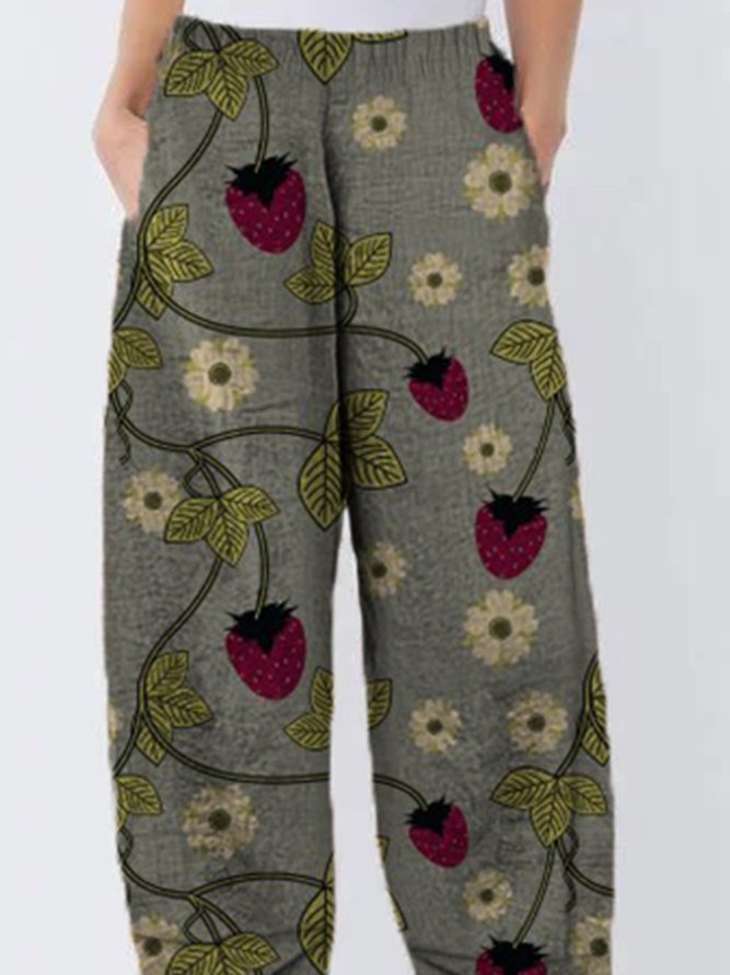 Printed Casual Floral Pants