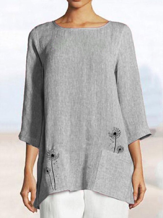 Casual Shift Crew Neck Top