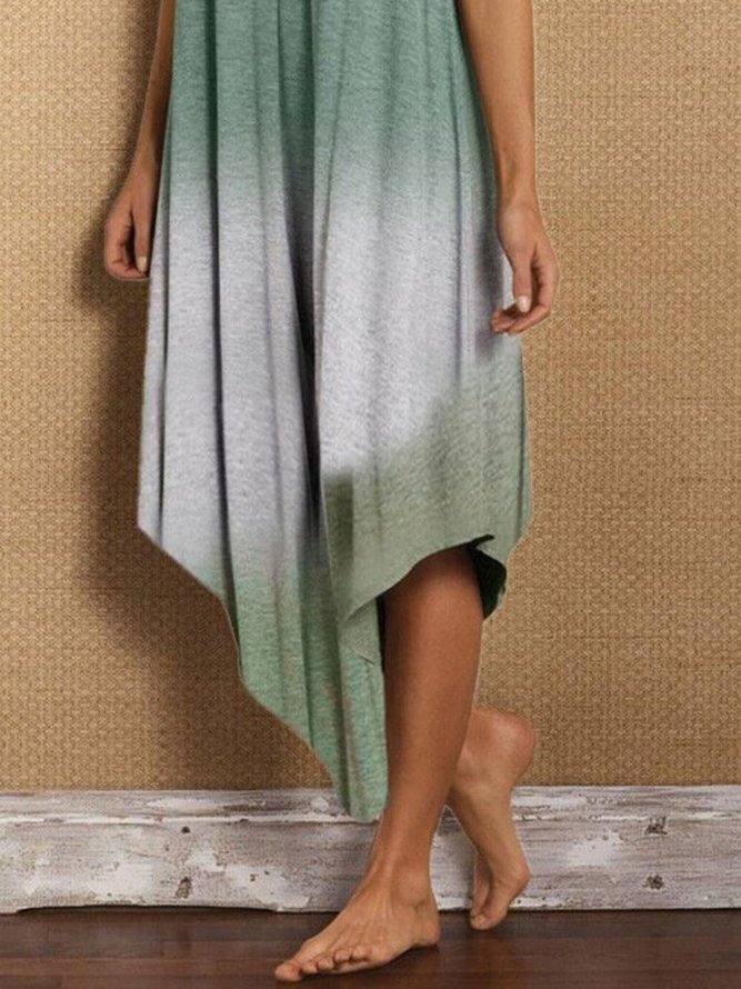 Sleeveless Cotton-Blend Casual Weaving Dress