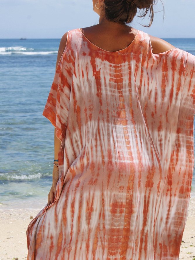 Beach wear/Tie dye Kaftan Loose Maxi Dress