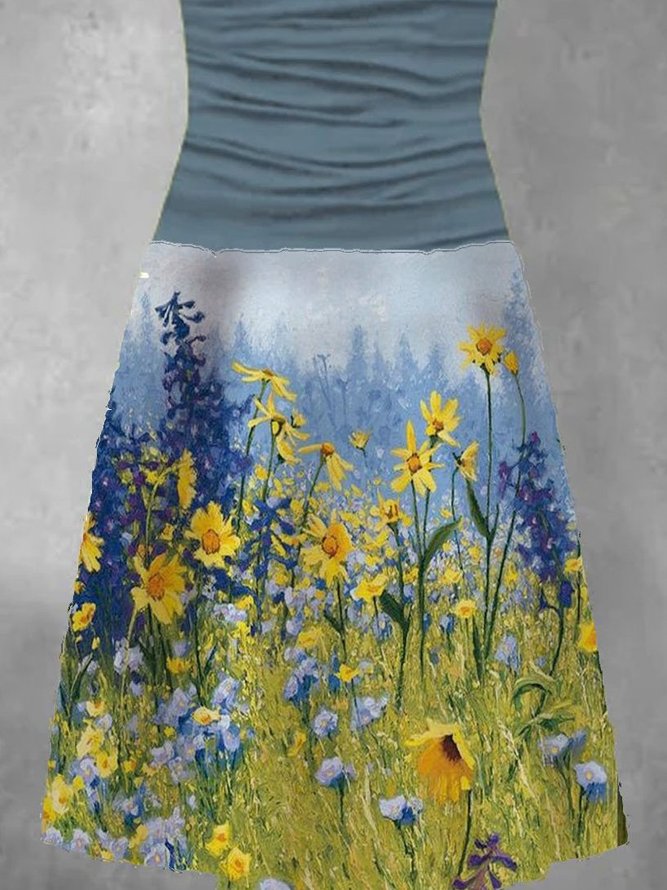 Floral Cotton Weaving Dress