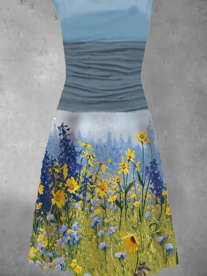 Floral Cotton Weaving Dress