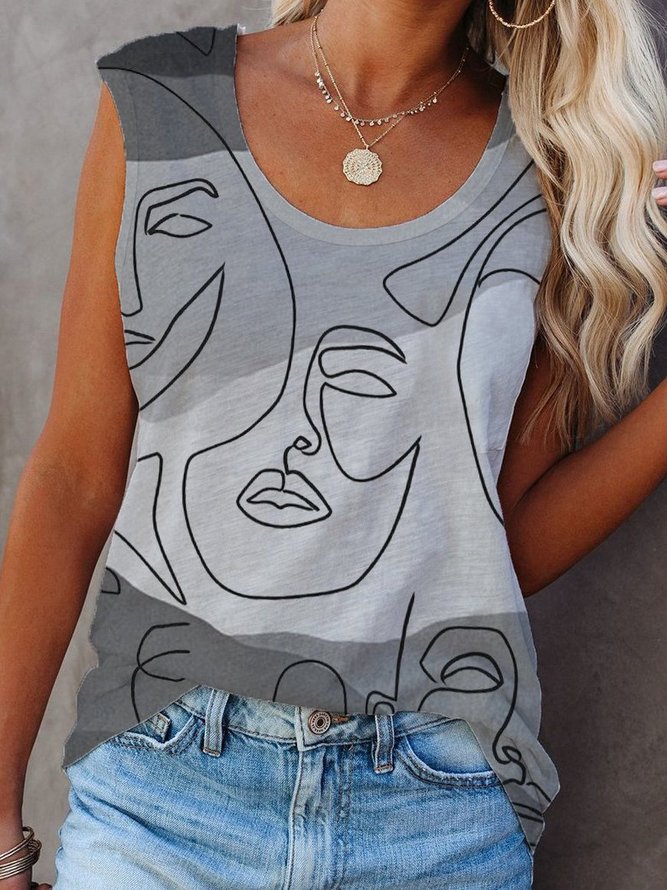 Sleeveless Casual Shirt & Top