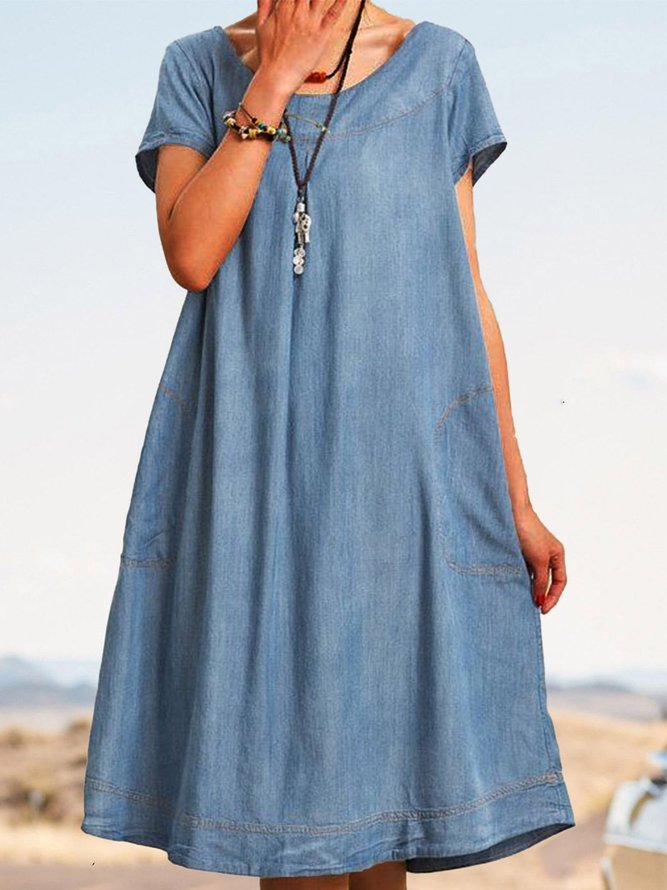 Casual Denim A-Line Women Dress