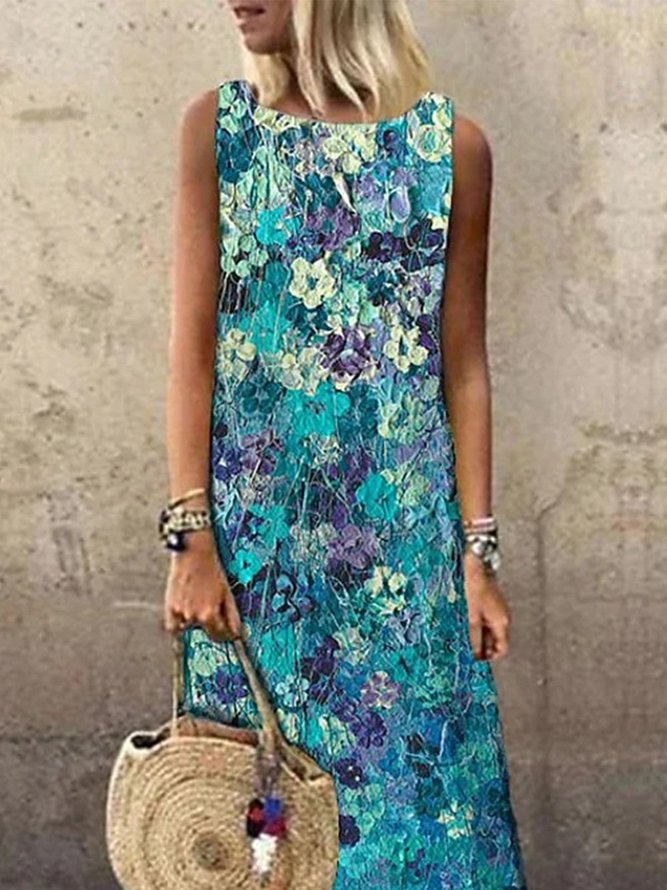 Resort Floral-Print Weaving Dress