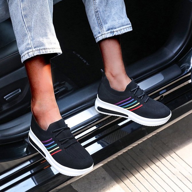 Fly Woven Rainbow Sports Sneakers