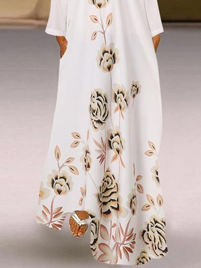 Floral Casual Long Sleeve Women Dress