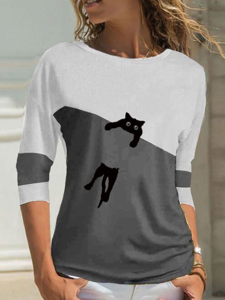 Long Sleeve Cotton-Blend Shirt & Top