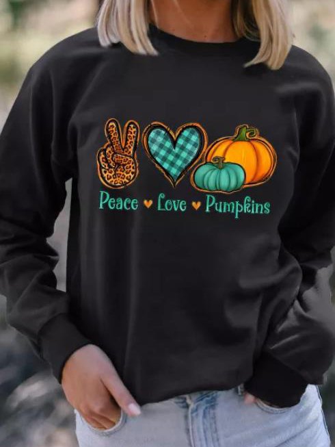 Halloween pumpkin Casual Long Sleeve Sweatshirt