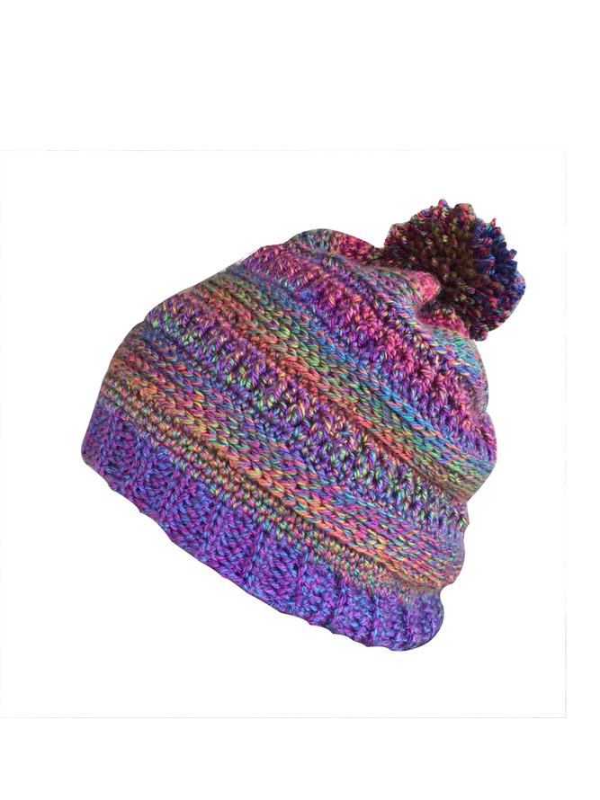 Crochet Colorful Winter Hat