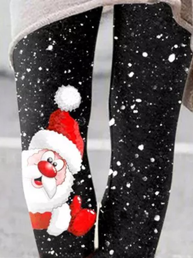 Vintage Christmas Snowman Cute Leggings