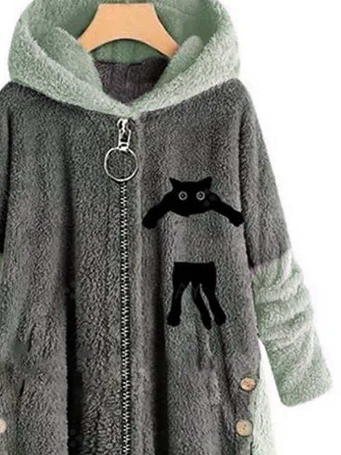 cat Casual Animal Outerwear
