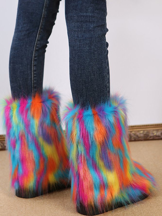 Casual Simple Fur Snow Snow Boots